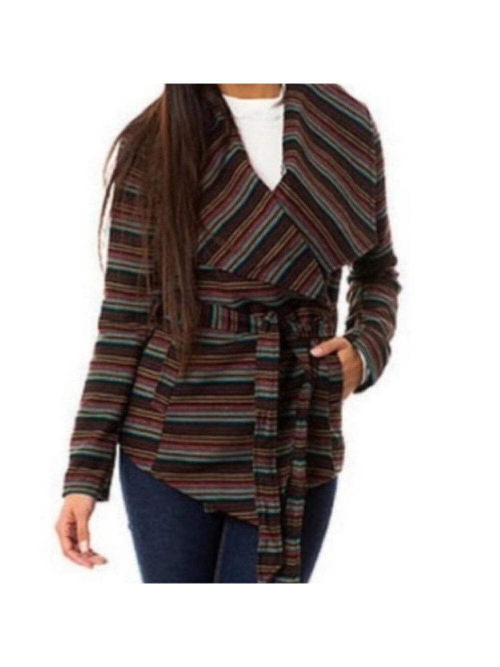 ANTHROPOLOGY JACK  Wool Blend Belted Wrap Jacket